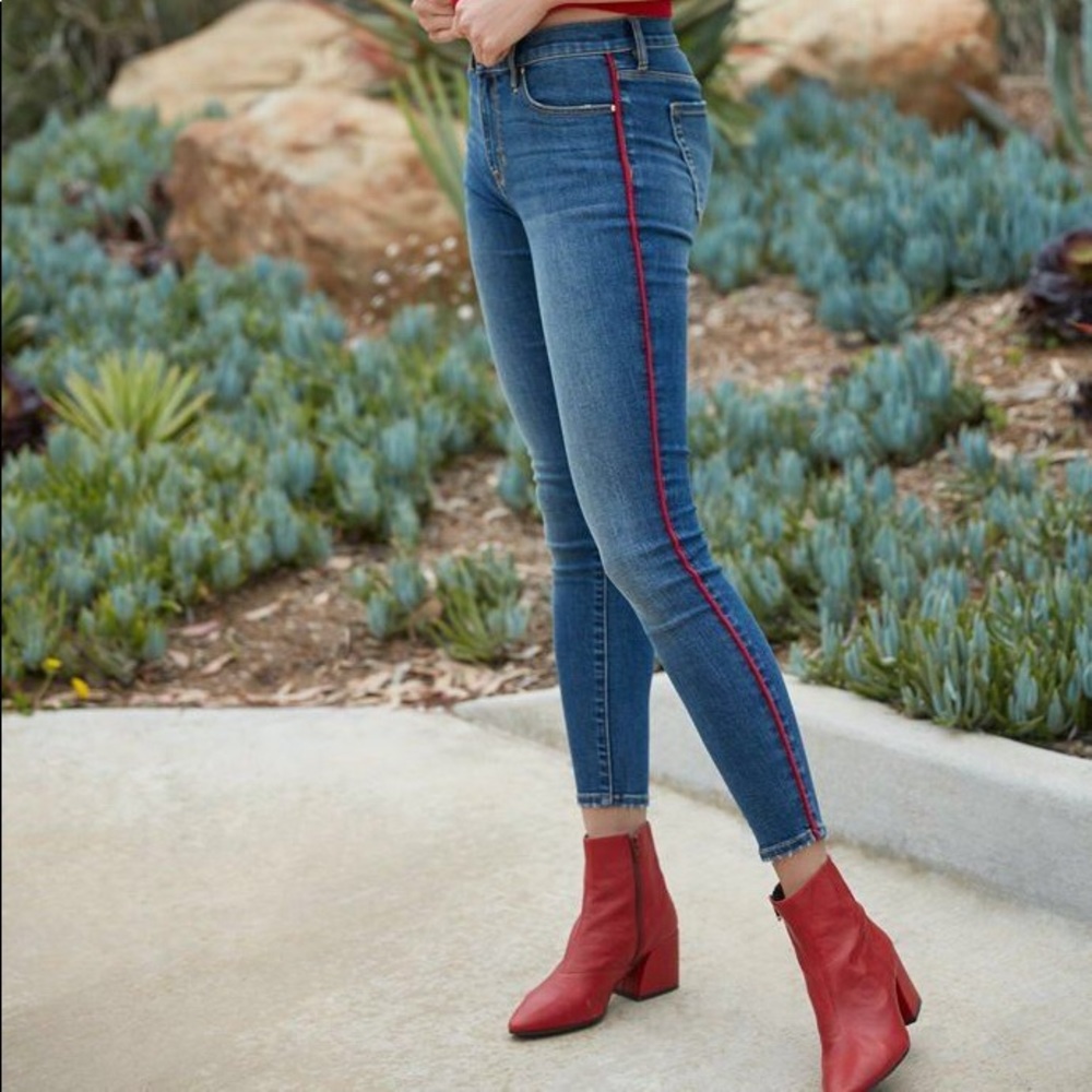 PacSun skinny striped high-waisted Racer Jeans